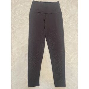 Onzie Womens Leggings Size S/M Black Animal Elastic Waist Stretch Skinny Pull On